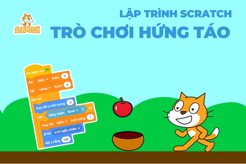 Cách làm game hứng táo trên Scratch