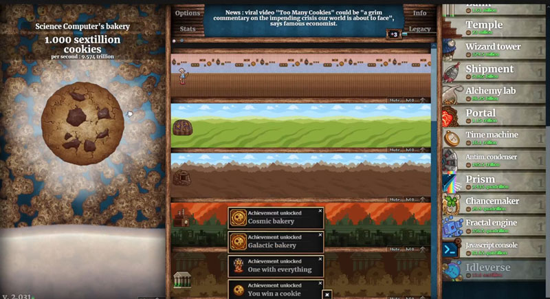 Cookie Clicker là lựa chọn tuyệt vời cho những ai yêu thích làm bánh và có đam mê với nghệ thuật nấu nướng