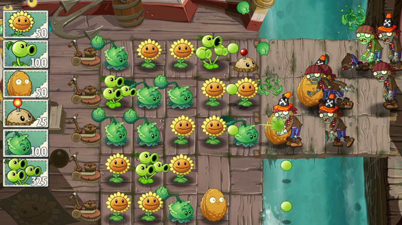 Plants vs. Zombies thuộc top game thủ thành PC kinh điển, nơi người chơi sử dụng các loại cây trồng đặc biệt để chống lại lũ zombie hung tợn.